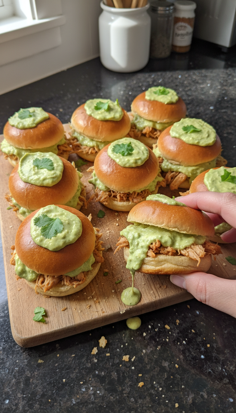 Avocado Aioli Chicken Sliders