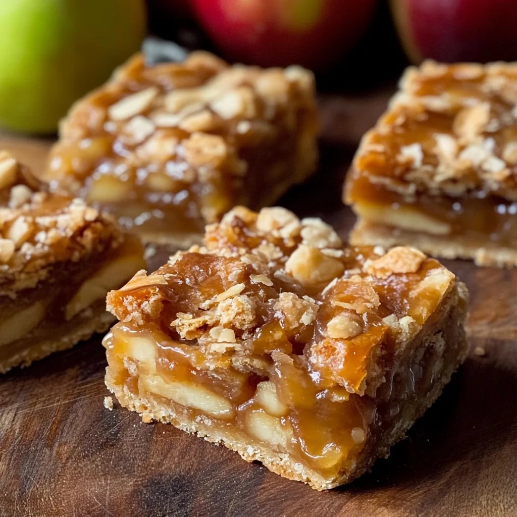 Salted Caramel Apple Pie Bars