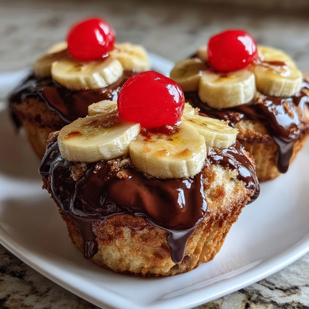Banana Split Cupcake Treats