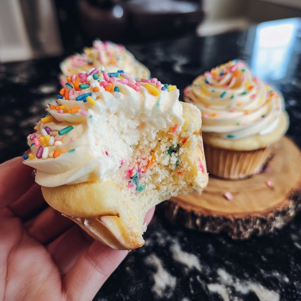 Marble Cupcakes with Sprinkles