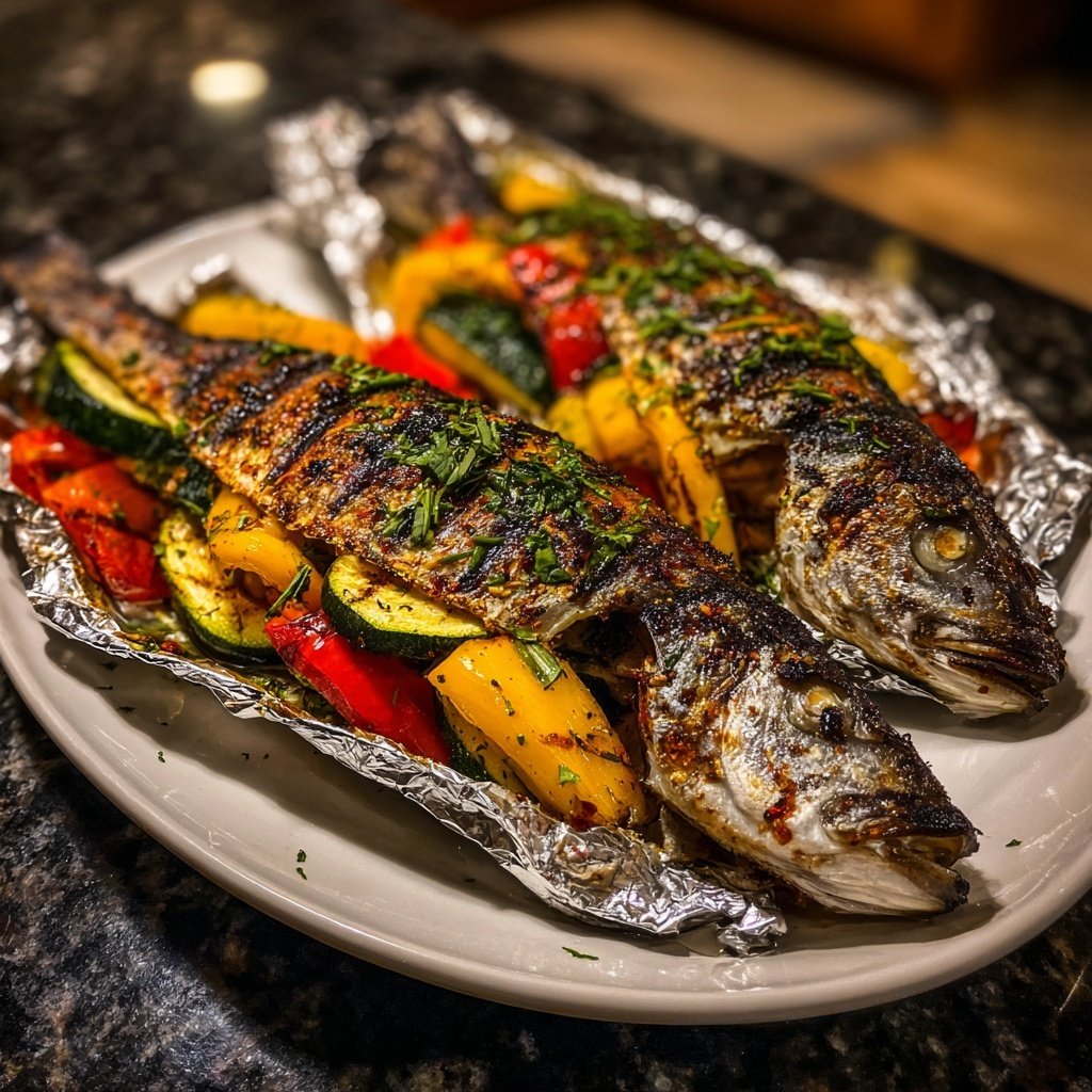 Grilled Fish Vegetable Packets