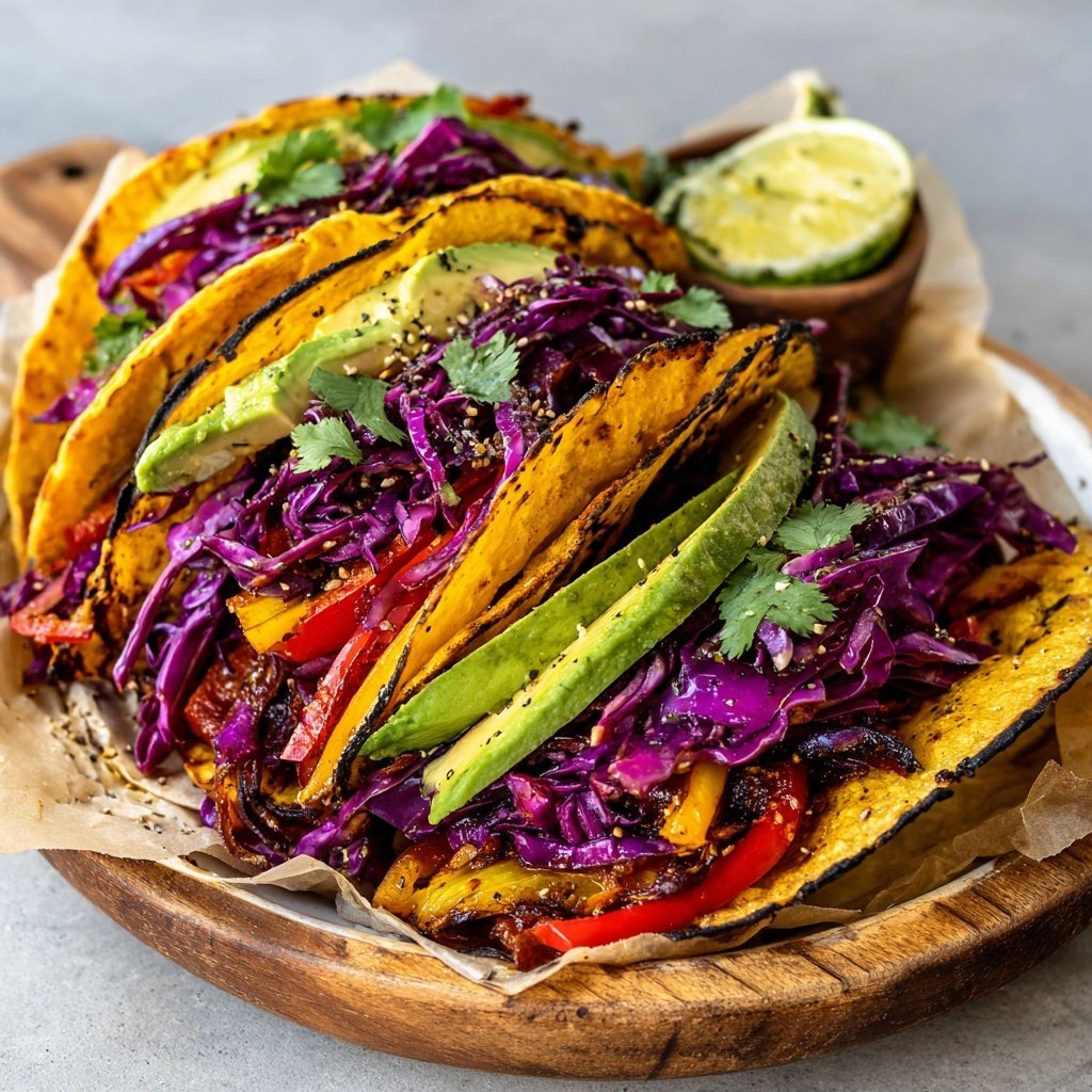 Crispy Veggie Tacos with Slaw