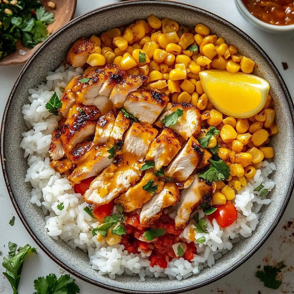 Effortless Street Corn Chicken Rice Bowl: An Incredible 5-Ingredient Recipe