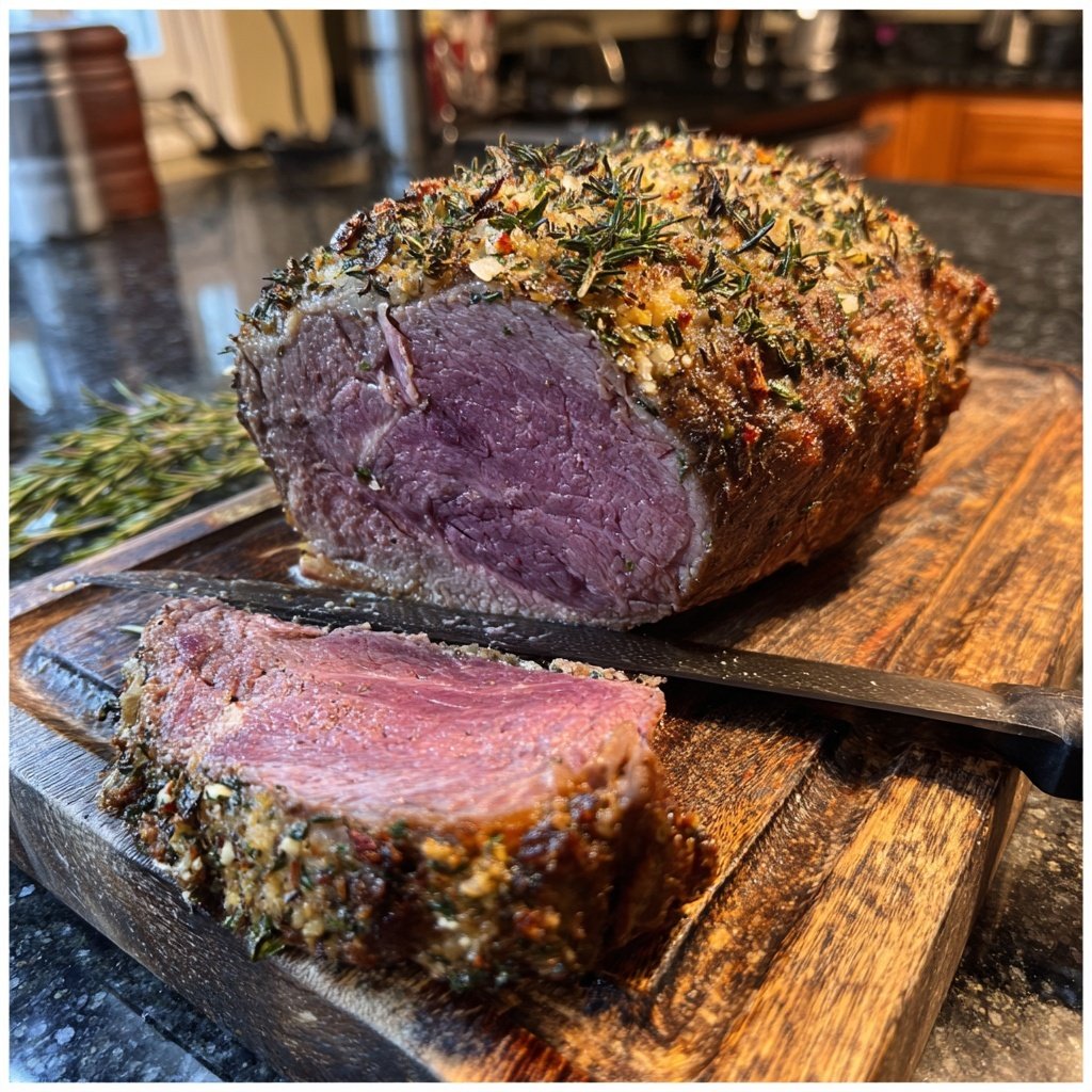 Prime Rib Garlic Herb Crust