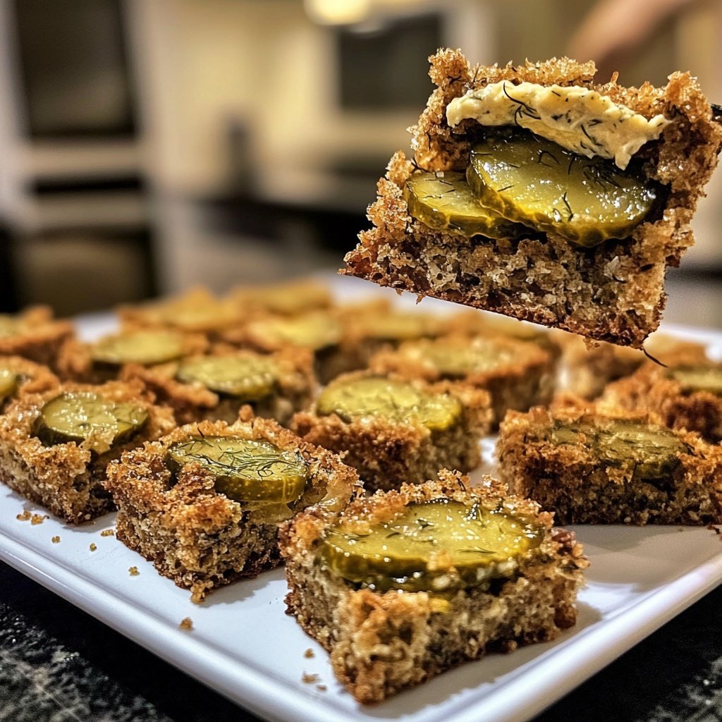 Rye Bread Pickle Bites