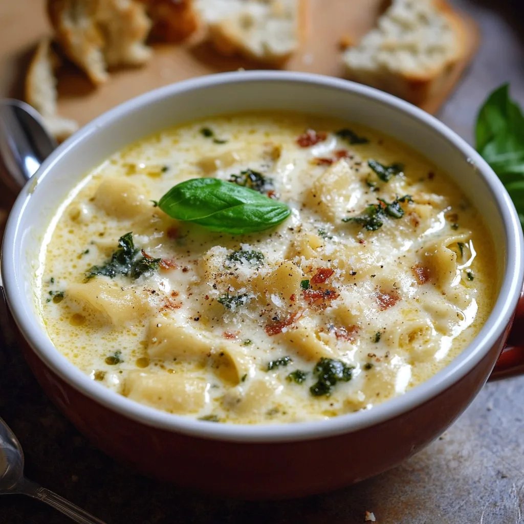 Creamy White Lasagna Soup