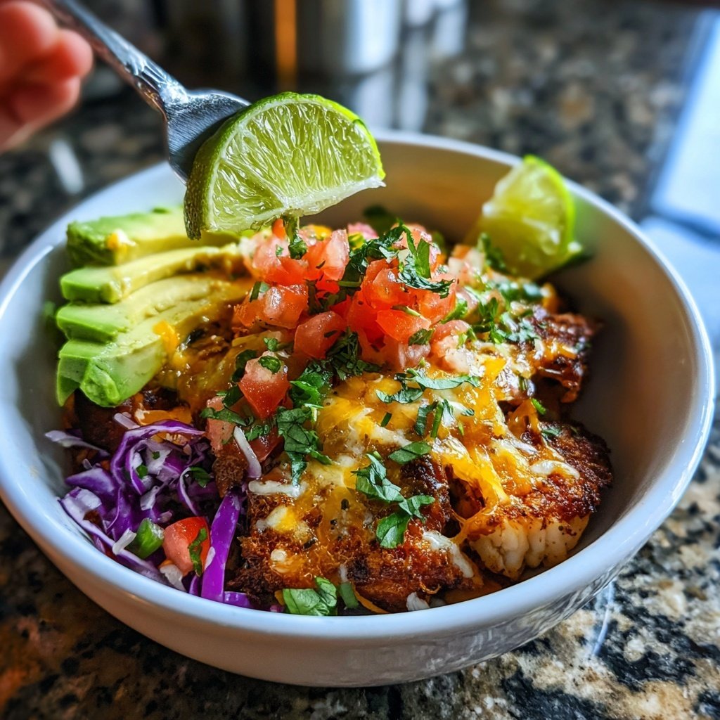 Air Fryer Fish Taco Bowls