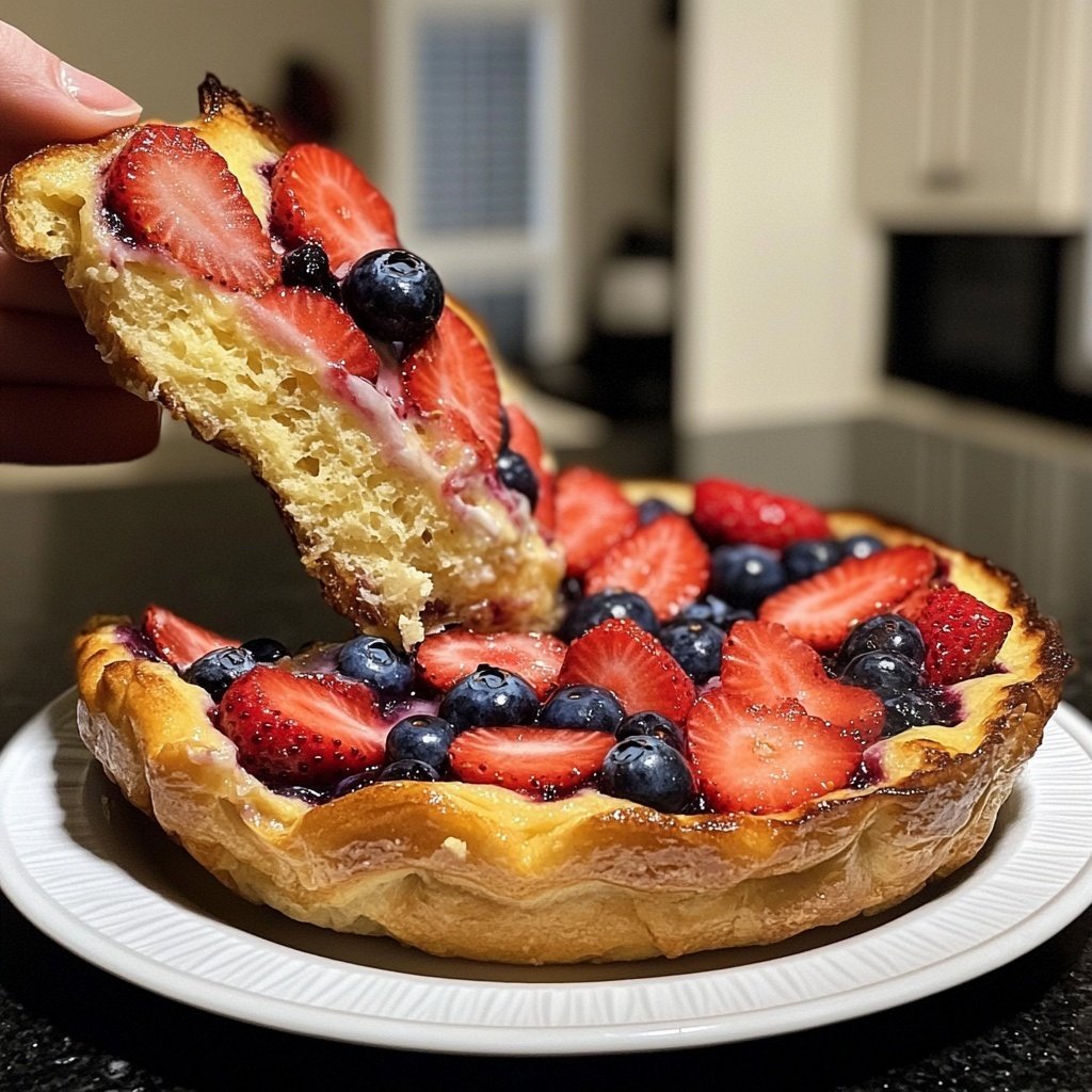 Festive Berry Croissant French Toast Bake​