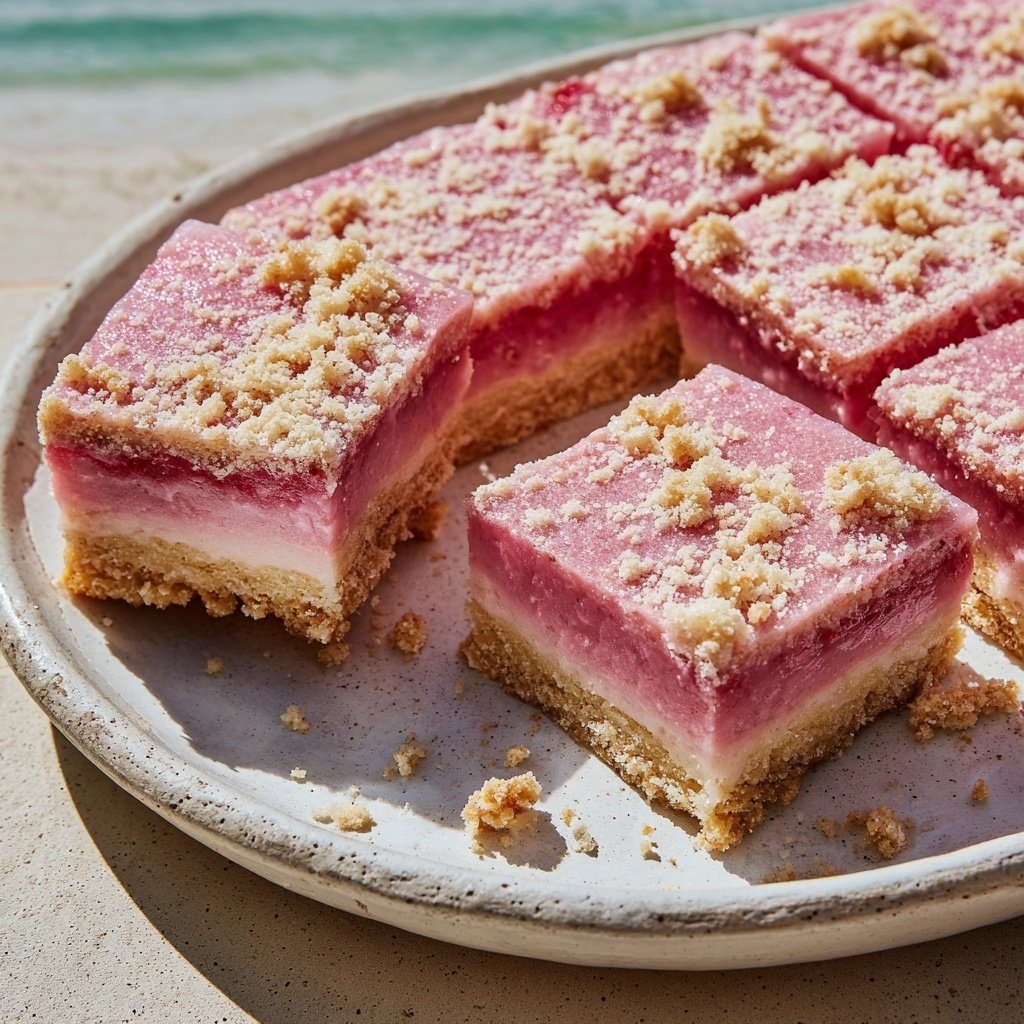 Strawberry Lemonade Shortbread Bars