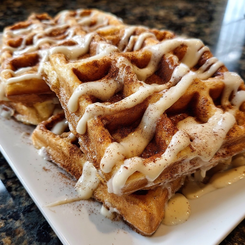 Cinnamon Roll Waffles Recipe