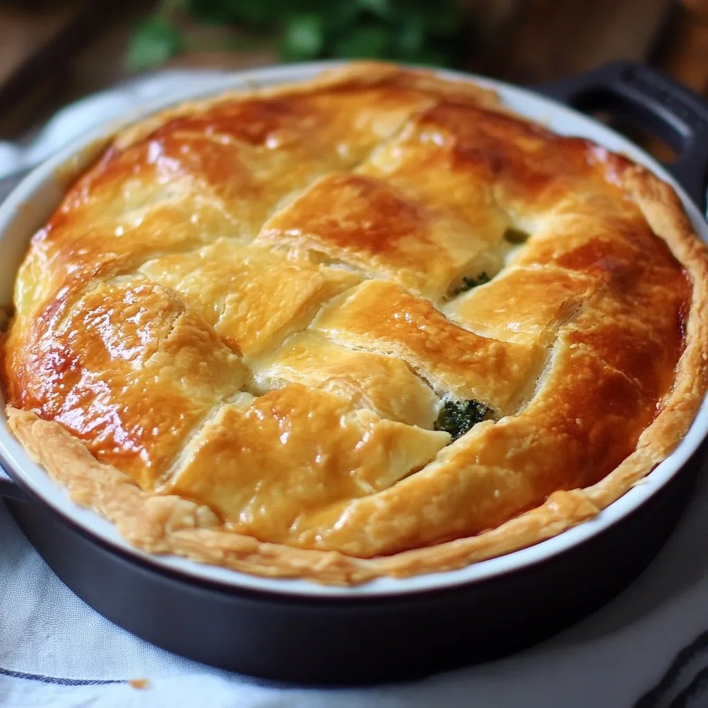 Cheddar Broccoli Chicken Pot Pie