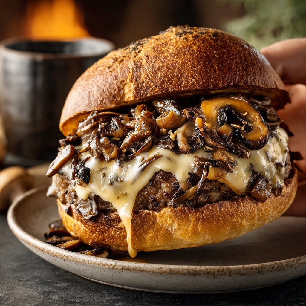 Savory Mushroom Burger Delight