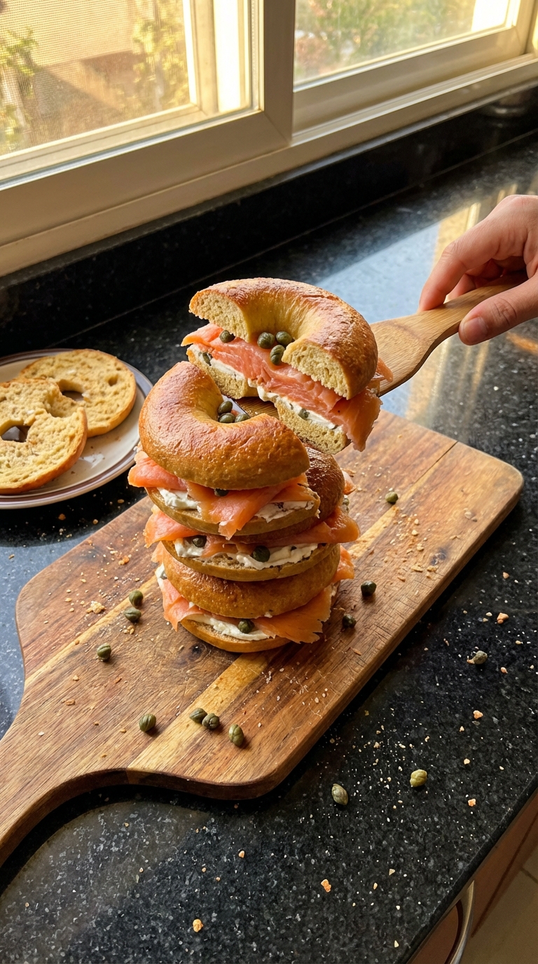 Lox & Cream Cheese Protein Bagels