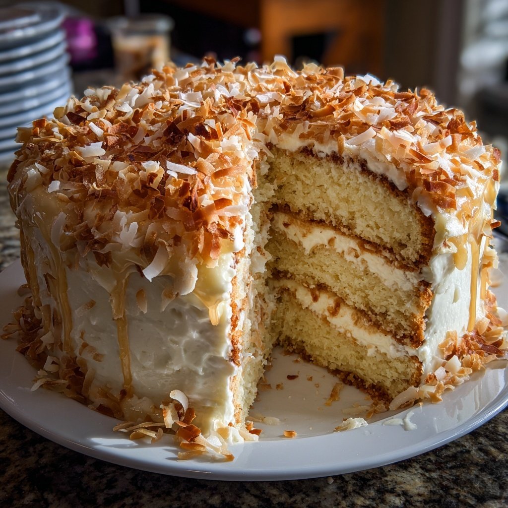 Galentine's Coconut Cream Cake