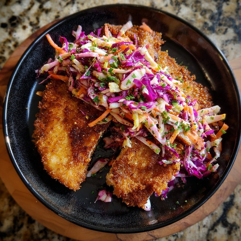 Fried Catfish with Spicy Slaw