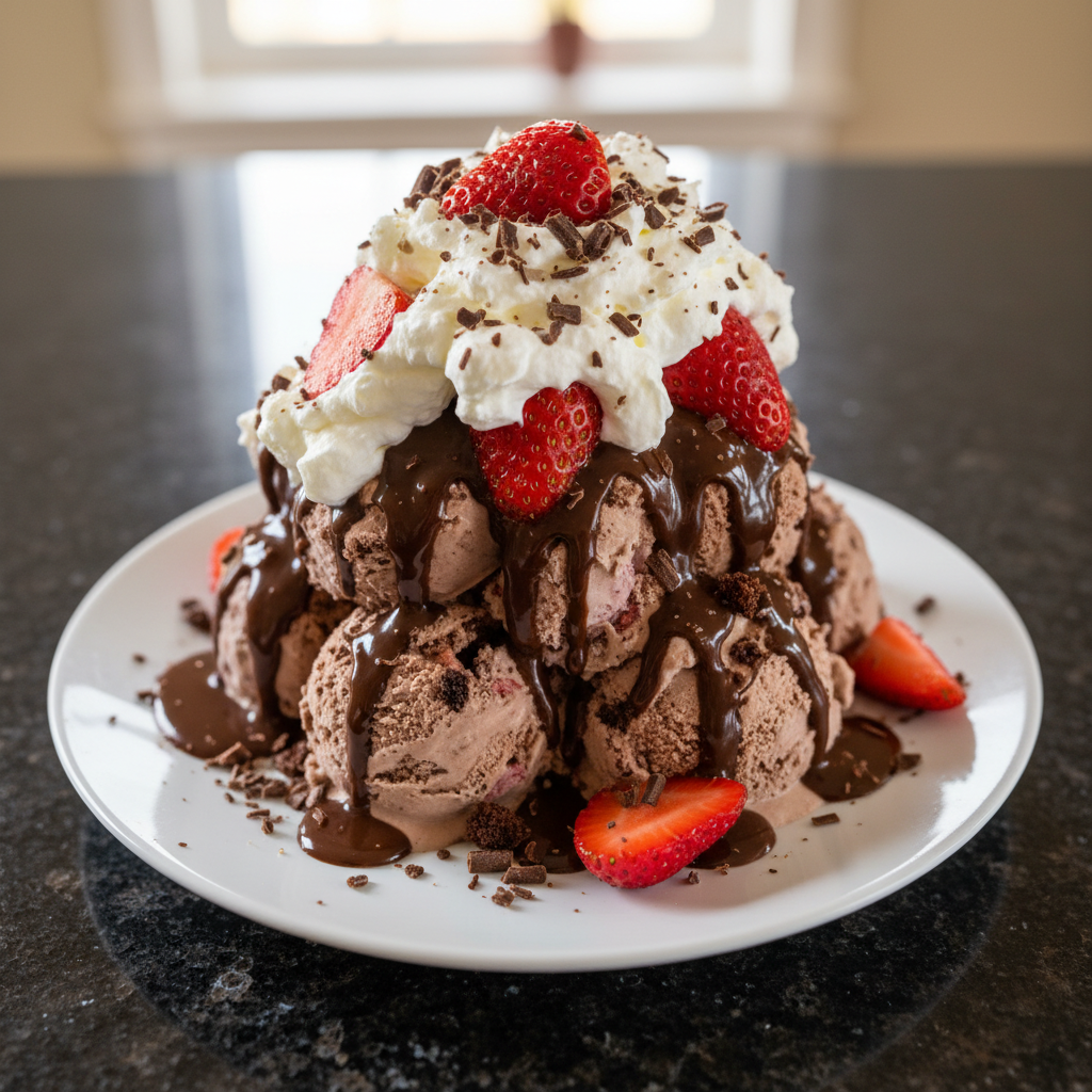 Magical Chocolate Strawberry Sundae