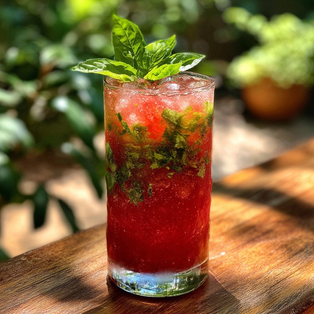 Watermelon Basil Sparkler