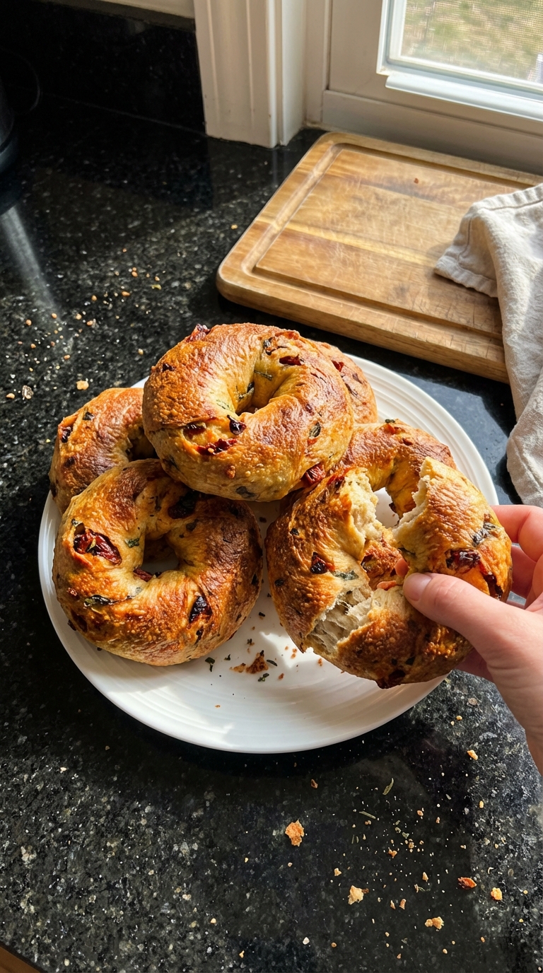 Sun-Dried Tomato & Basil Bagels