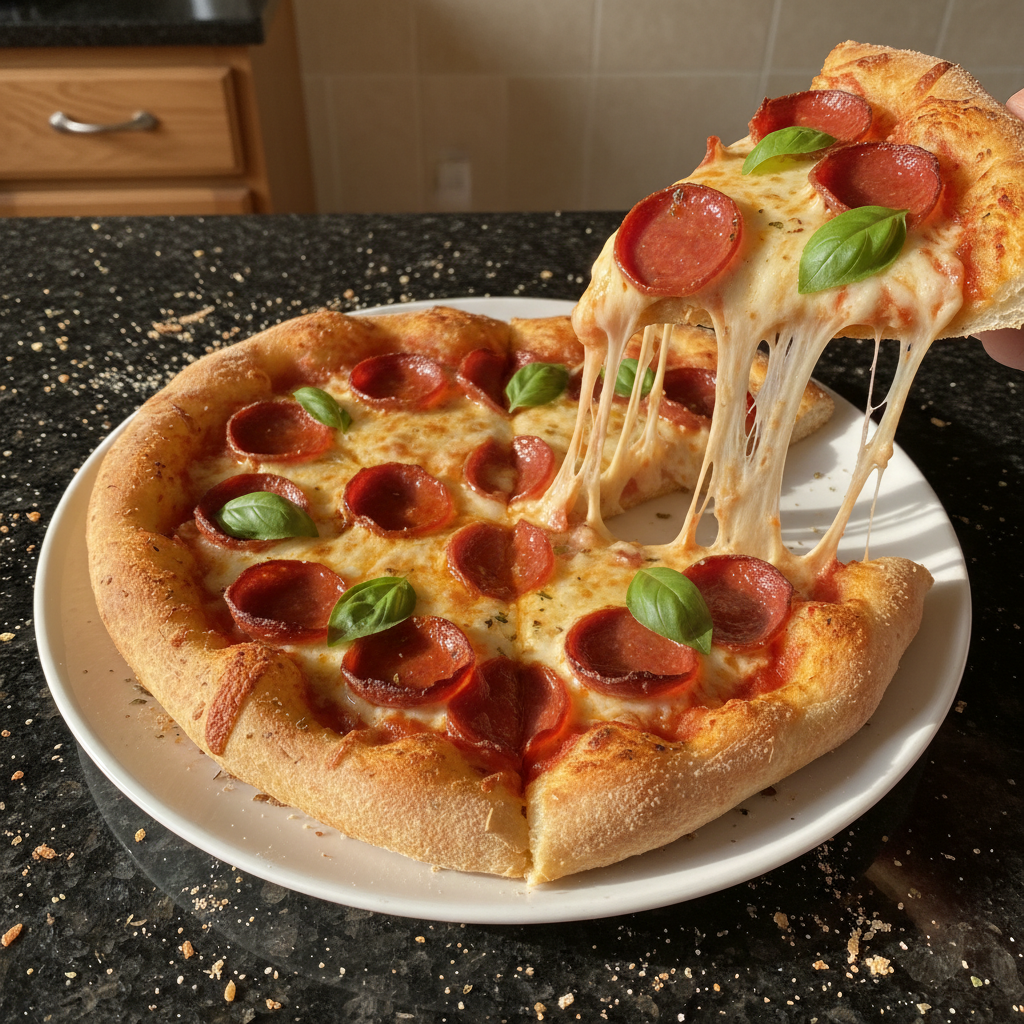 Valentine's Heart-Shaped Pizza