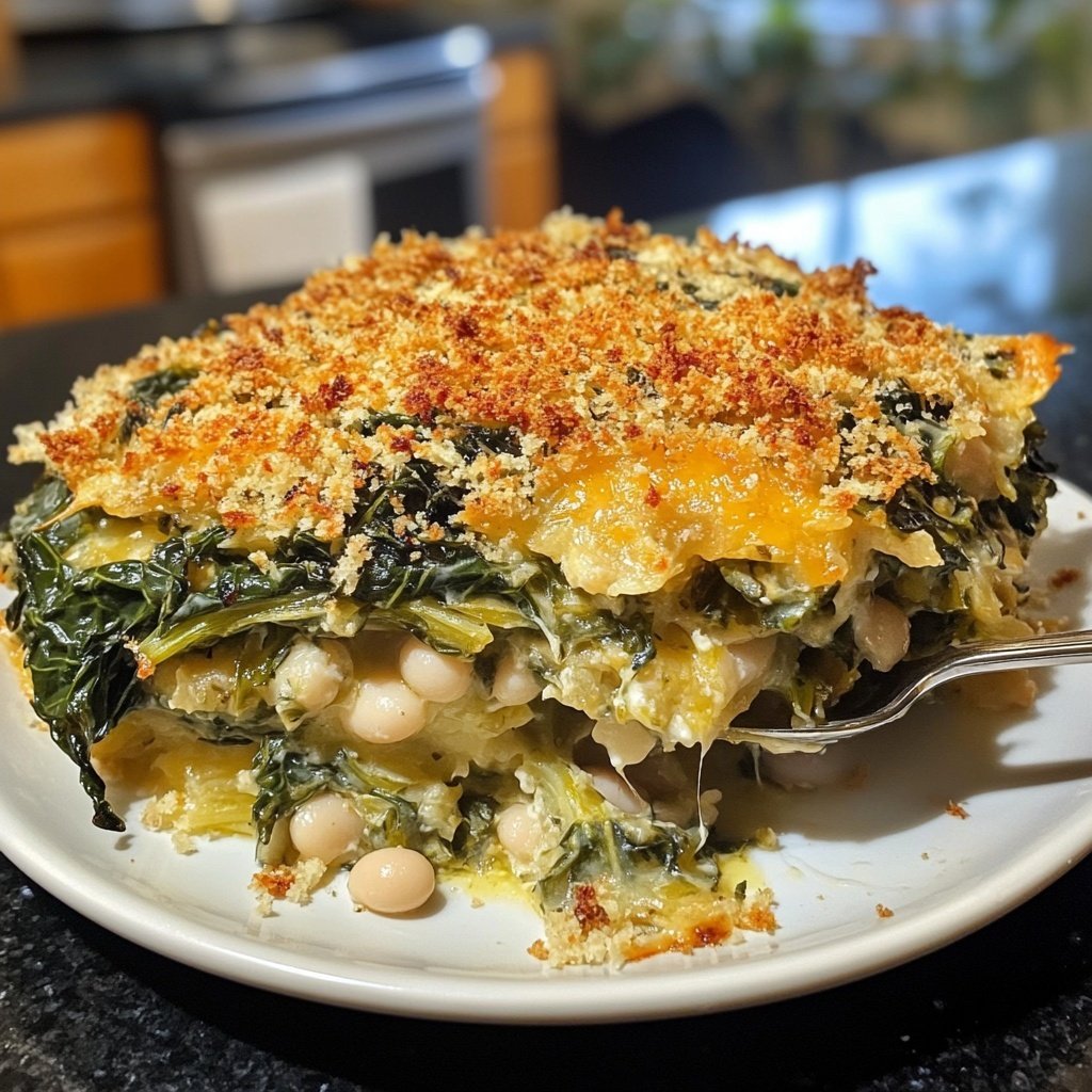 Swiss Chard, Fennel, and White Bean Gratin