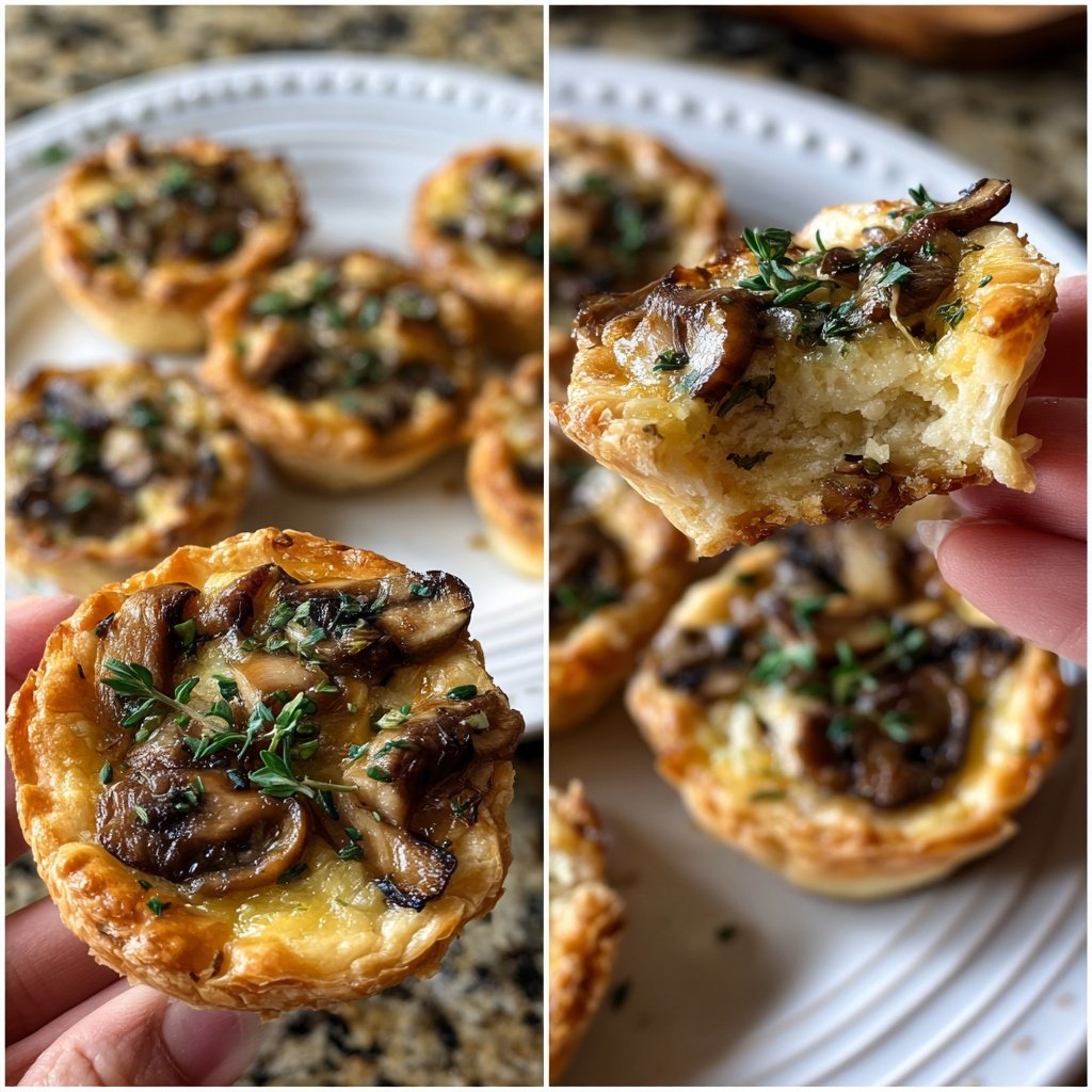 Mushroom Tartlets with Thyme Cream