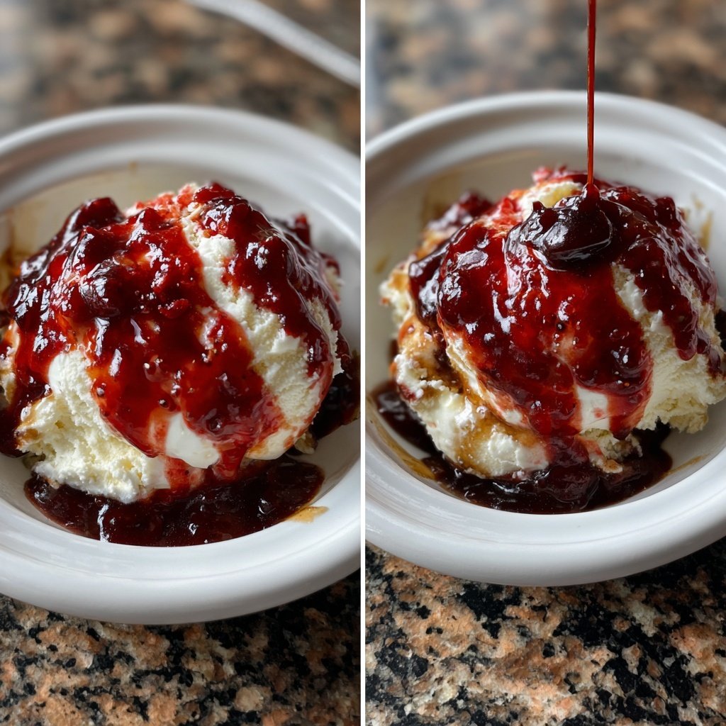 Strawberry Balsamic Glaze for Vanilla Ice Cream​