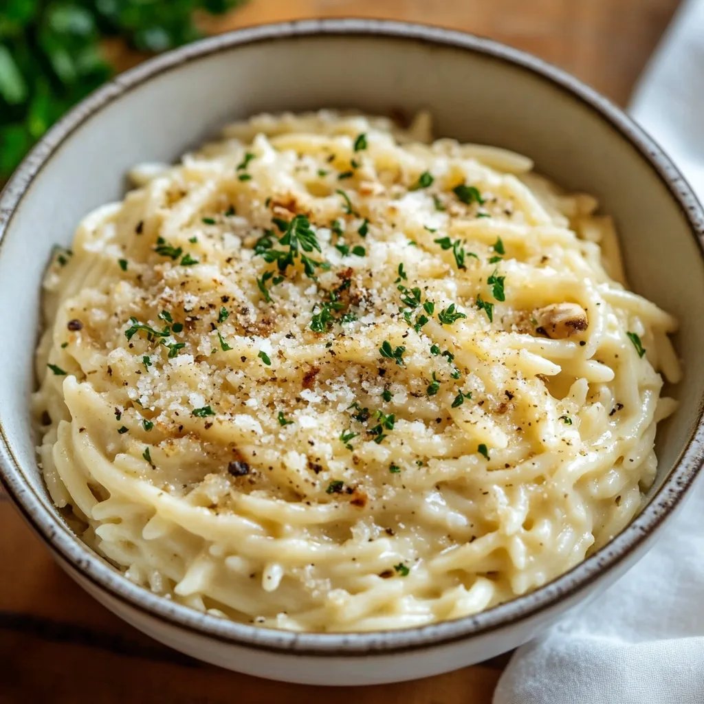 Creamy Garlic Parmesan Orzo