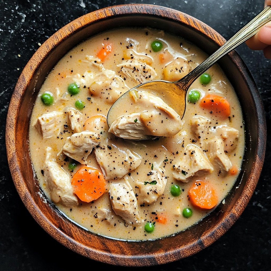 Slow Cooker Chicken Pot Pie Soup