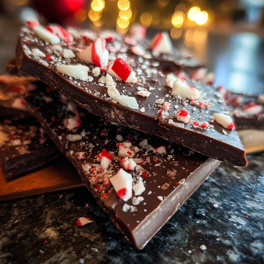 Peppermint Bark with Dark Chocolate