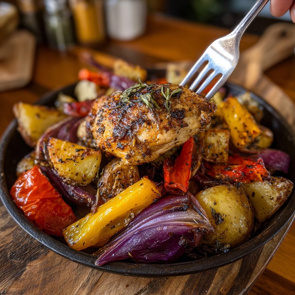 Balsamic Chicken Veggie Bake