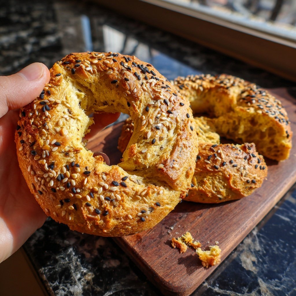 Protein Bagels with Whole Wheat Flour