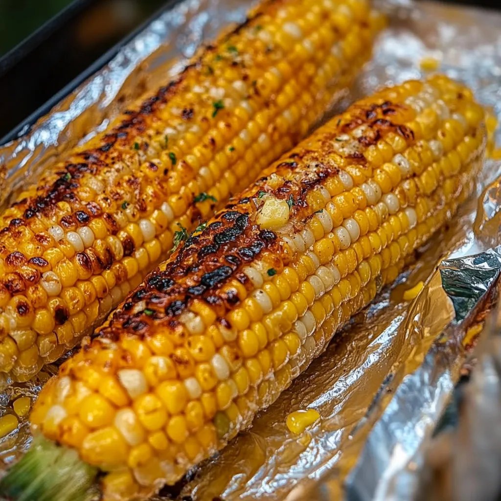 Oven-Roasted Corn in Foil with Garlic Butter
