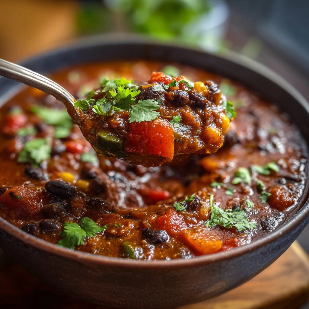 Smoky Black Bean High-Protein Chili